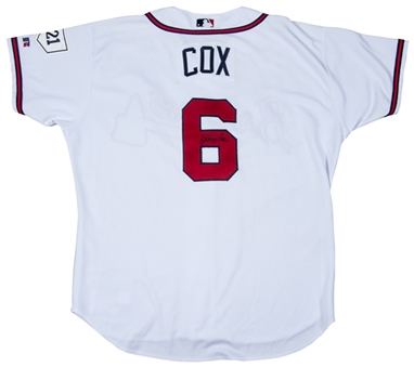 2004 Bobby Cox Game Used and Signed Atlanta Braves Home Jersey (MLB Authenticated)